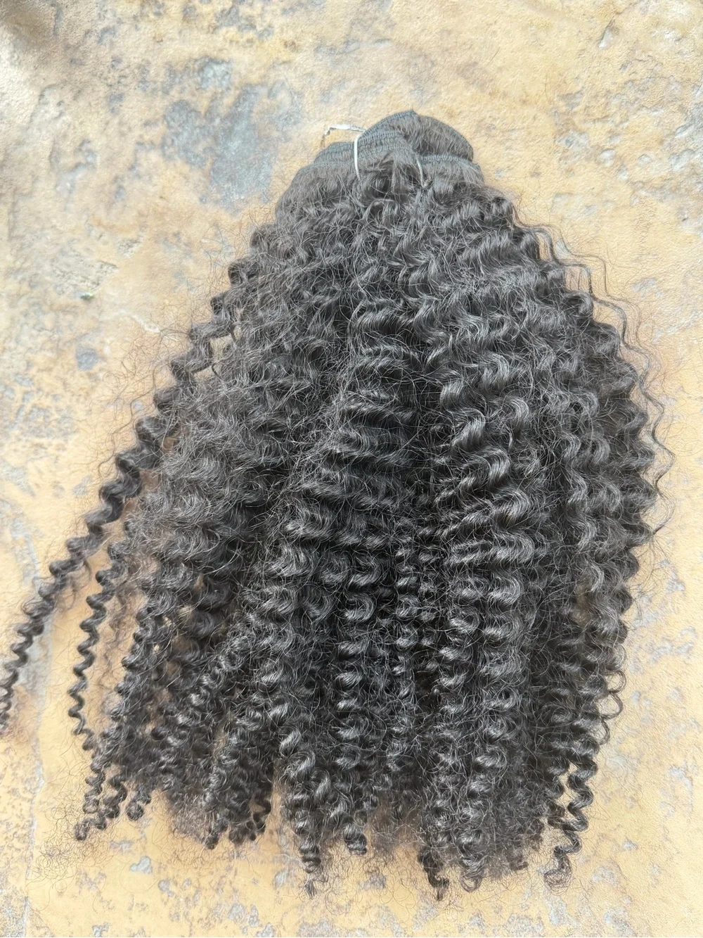 Black Curly Clip-In Hair Extensions - Natural Texture brand new never worn